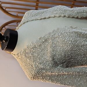 Pallas Irish linen cardigan size XL tan cream color natural fiber minimalist